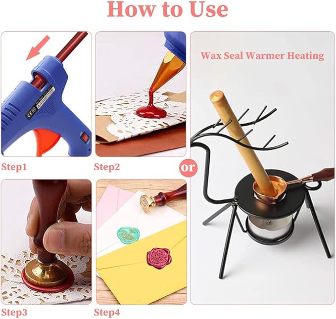 Wax Seal Sticks, Afobby 15 Pieces Glue Gun Sealing Wax Sticks for Wax Seal Stamp, Red Copper Wax Sealing Sticks for Wedding Invitations, Cards, Envelopes