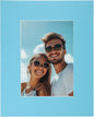 Picture Mats, 8 x 10 for 5 x 7 Pictures Acid Free White Core Bevel Cut Frame Mattes for Display Art Measuring, Sky Blue