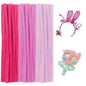 300 Pieces Pipe Cleaners Chenille Stem, 3 Pastel Candy Color Pipe Cleaners Set for Pipe Cleaners DIY Arts Crafts Decorations, Chenille Stems Pipe Cleaners (Pink)
