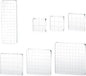 7 Pieces Acrylic Clear Stamp Block Clear Stamping Tools Set Decorative Stamp Blocks with Grid Lines for Scrapbooking Crafts, Card Making, DIY Projects (Assorted Sizes)