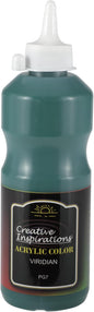 Creative Inspirations Acrylic Paint - Viridian - 500 mL Bottle - Smooth & Creamy Consistency, Vibrant Pigmentation, Great Coverage for Artists - Clean Up with Soap & Water