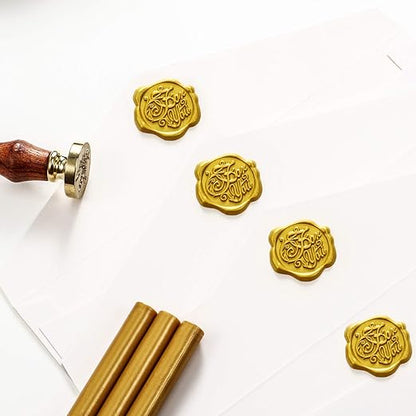 Nuanchu 15 Pcs Glue Gun Sealing Wax Sticks Retro Vintage Wax Sticks for Seal Stamp and Letter for Wedding Invitations Card Envelope Christmas Holiday Gift Ideas(Gold)