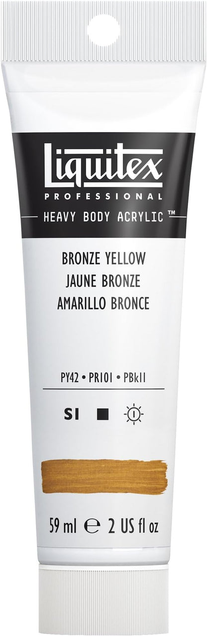 Liquitex Professional Heavy Body Acrylic Paint, 2-oz (59ml) Tube, Bronze Yellow