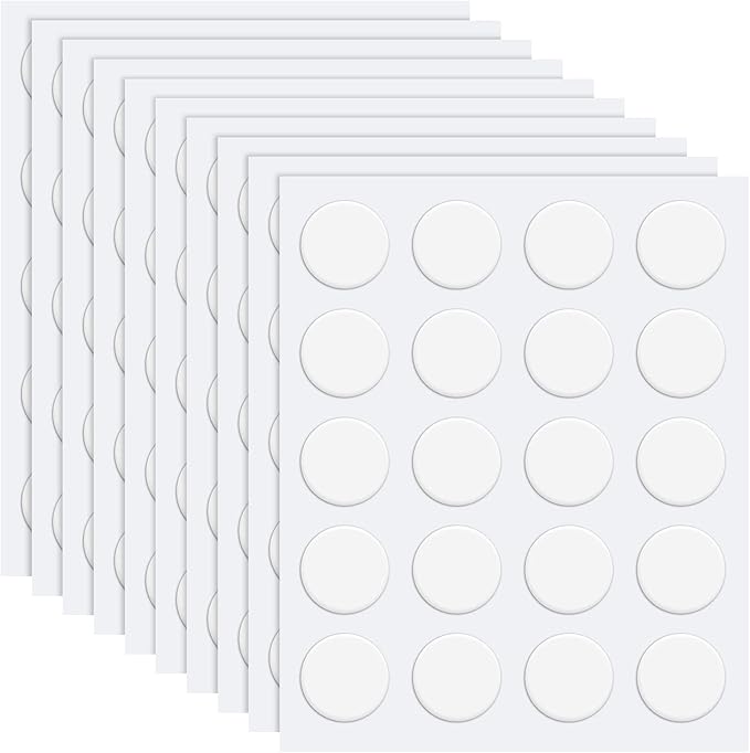 Zonon 200 Pcs Double Sided Adhesive Dots Clear Glue Point Tape Stickers Balloon Glue Round Mini No Traces Adhesive Sticker Dot Sticker for Classroom Decor Craft DIY Office (1.2 Inch/ 30 mm)