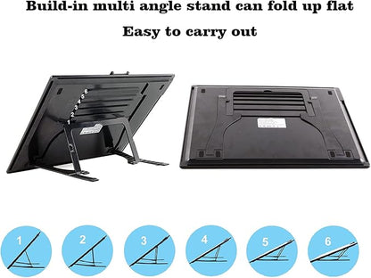 Rechargeable A3 LED Light Pad with Carry Bag, Adjustable Brightness Light Box with 3 Colors, Built-in Stand, 2500mAh Battery, Magnetic Clip, Light Board for Tracing Diamond Painting Sketching