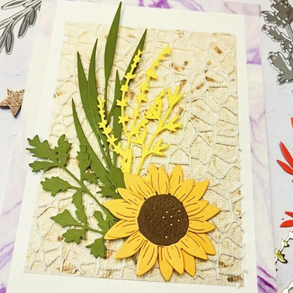 Lapoo Flowers Metal Cutting Die for Scrapbooking - Durable, Cut Stencils for DIY Scrapbook Photo Album Decorative Paper Card, Card Making Supplies, Embossing (Multiple Branches 5.1 x 4.4 in)