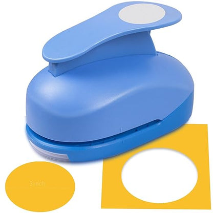 Paper Punch, 3 inch Circle Hole Punches, Circle Paper Puncher, Large CirclePunch, Large Hole Puncher, CirclePunches for Paper Crafts, CraftPunch, Shape HolePunch, 3 inch PaperPunch for Cardstock