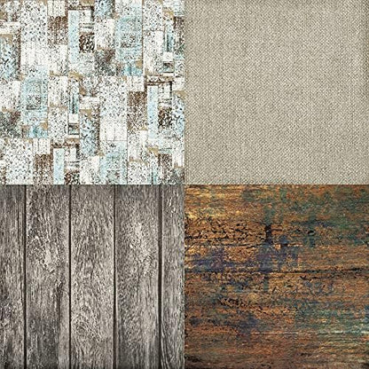 DESEACO Scrapbook Paper Pad 6x6 Wood Background Paper, Single-Sided Decopodge Paper,Colorful Cardstock Paper Scrapbooking DIY Decorative Background Cardmaking Supplies,Junk Journal Craft Paper-24Pcs