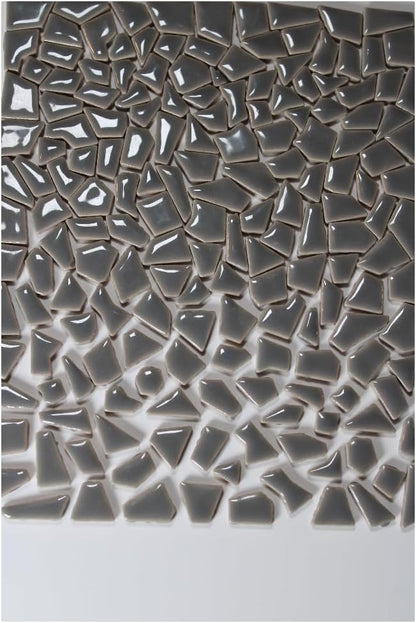 Ceramic Mosaic Tiles for Crafts & Art Projects 200 Grams Vibrant Colors Pieces Fit Together Like a Puzzle Endless Creative Ideas for Mosaic Art DIY Hobbies Small Sizes (Black White Gray)