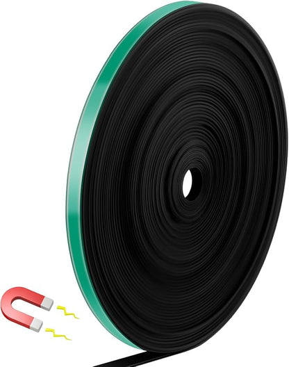 Magnetic Tape Roll Thin Strips, 0.39 Inch x 66 Feet Magnetic Board Dividers Whiteboard Graphic Decorative Tape Marking Line for Classroom Office Art Accessories(Green)