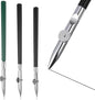 Gatuida 3pcs Adjustable Straight Line Pen, Art Ruling Pen for Masking Fluid, Fine Lines Drawing Tool, Black (Size L, M, S, 1pc Each)