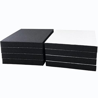 8 Pcs Foam Padding Sheet with Adhesive, Neoprene Rubber Adhesive Pads Closed Cell Foam Sheet for Insulation Soundproofing Anti-Slip Black (4" x 4" x 1/2", 8 Pcs)