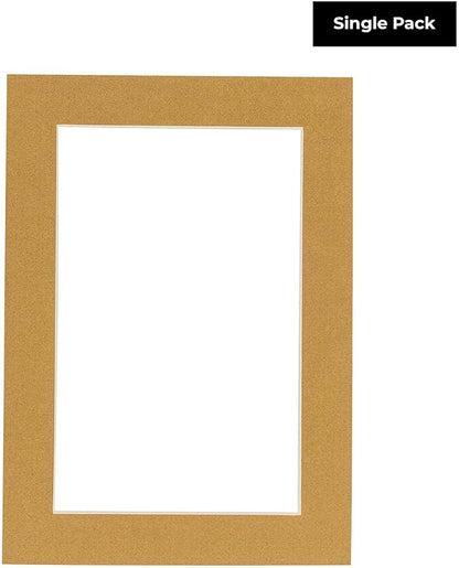 8x10 Mat Bevel Cut for 5x8 Photos - Acid Free Rattan Beige Precut Matboard - For Pictures, Photos, Framing - 4-ply Thickness