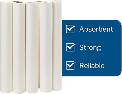 McKesson Medical Exam Table Paper [12 Rolls] – Bed Table Sheet Cover for Diaper Changing, Waxing, Nursing, Chiropractor, Patternmaking, Tracing - Premium Smooth Paper Roll - White, 18 in x 225 ft