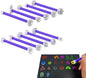 10 Pcs Flower Floral Dotting Tools Set, Mandala Dot Painting Tools, 3D Printed Art Stamp Pens with Petal Shapes for Rocks Canvas Crafts Embossing