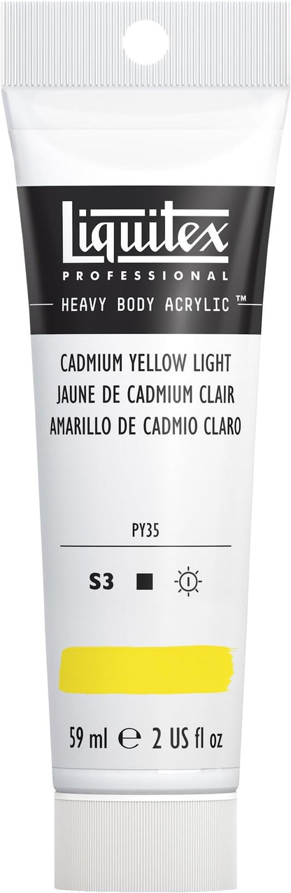 Liquitex Professional Heavy Body Acrylic Paint, 2-oz (59ml) Tube, Cadmium Yellow Light