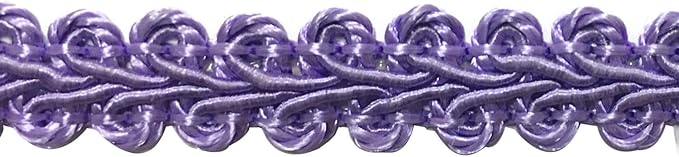 BEL AVENIR Braid Trim 1/2 inch 13.6 Yards French Gimp Basic Sewing Polyester DIY Crafts Costume Home Decorative (Purple)