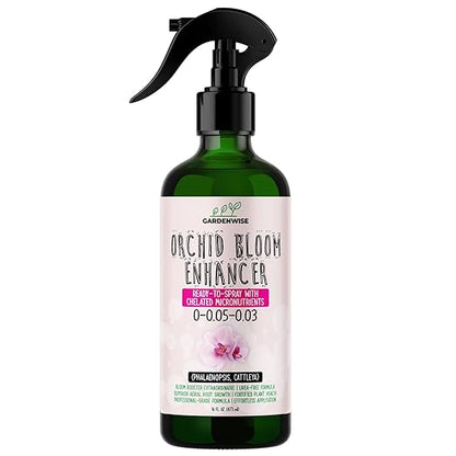 Orchid Food Bloom Booster Fertilizer - Bloom Orchids Fertilizer – Phosphorus and Potassium Formula 0-0.05-0.03 - Ready-to-Use Spray with Chelated Micronutrients (16 OZ)