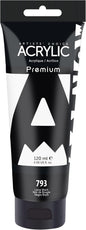 AUREUO Lamp Black Acrylic Paint, 4 Fl Oz / 120ml Single Tube, Rich Pigment Art Craft Paints for Canvas, Rocks, Wood, Ceramic, Fabric - Art Supplies for Beginners, Professionals, Artists