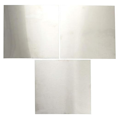 EAGLE 1: 12" x 12" 26 Gauge Sheet Metal Squares (3 Pack Per Order, Multiple Colors) Great for Arts, Crafts, DIY Home or Work Projects (6" X 6", Stainless Steel)