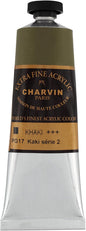 Charvin Extra Fine Professional Acrylic Paint - Khaki, 150ml Tube, Triple-Milled, Lightfast Pigments, Open Stock Artist Acrylic Paints in Nature-Inspired Hues