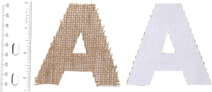 Leisure Arts Adhesive Letters Burlap, Natural