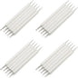 4 Set Embossing Stylus Double End Tracing Dotting Tool, 20 Pcs Ball Embossing Stylus Double End Tracing Dotting Tool for Pottery Clay Craft, Embossing Art (White)