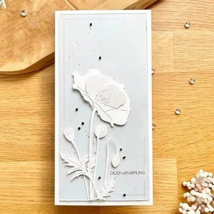 Lapoo Flowers Metal Cutting Die for Scrapbooking - Durable, Cut Stencils for DIY Scrapbook Photo Album Decorative Paper Card, Card Making Supplies, Embossing (Lotus 5.9 x 3 in)