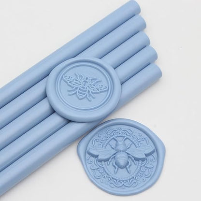 Dusty Blue Wax Seal Sticks 26pcs, Andotopee Glue Gun Wax Seal Sticks for Wax Seal Stamp, Premium Sealing Wax for Envelope Letter Seal Wedding Invation Craft Adhesive, Great Gift Ideas (Mini Size)