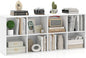Giantex 8-Cube Bookcase, 3-Tier Cubby Bookshelf, Horizontal Vertical Display Rack with Anti-Tipping Kits, Modern Storage Organizer Shelf Unit for Bedroom, Living Room, Study (White, 8-Cube)