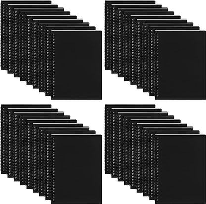 Yahenda 36 Pcs Spiral Notebook Bulk A5 Journal Lined 8.3'' x 5.5'' Writing Composition Paper Small Notepad Subject Notebook for Students Office Business Back to School Supplies (Black)
