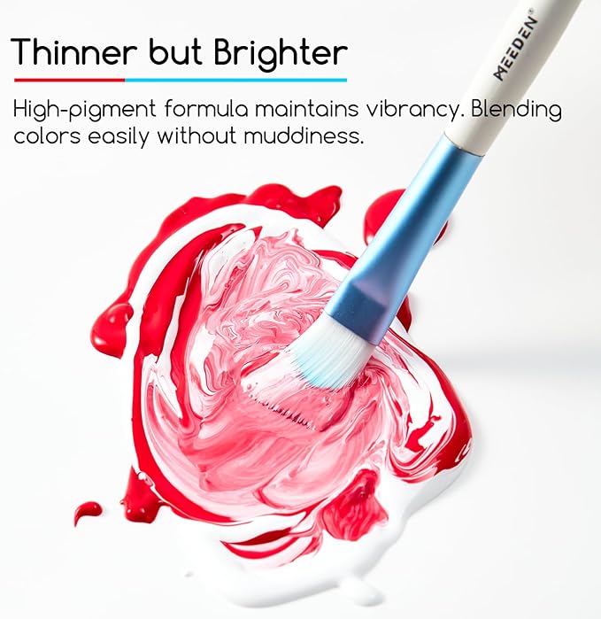 MEEDEN Mars Black Acrylic Paint: Matte Finish 250ml/8.45oz Soft Body Bulk Acrylic Colors in Ergonomic Bottle - Fluid Flow Art Paints for Adults Artists Canvas Art Painting
