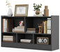 LOKO 2 Tier 5 Cube Bookcase, Open Shelf Storage Cabinet, Wooden Display Cabinet Shelf, Multipurpose Bookshelf for Living Room, Bedroom, Hallway, Home Office, Classroom (Grey)