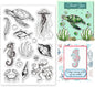 Summer Ocean Sea Turtle Clear Stamps for DIY Craft Turtle Clear Stamps for Card Making Decoration Marine Shell Starfish Animals Seahorse Transparent Silicone Seals Stamp Rubber Stamps Decor
