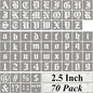 2.5 Inch Alphabet Letter Stencils for Painting - 70 Pack Old English Letter Stencil Templates with Numbers and Signs for Painting on Wood, Reusable Letter Stencils for Chalkboard Wood Signs & Wall Art