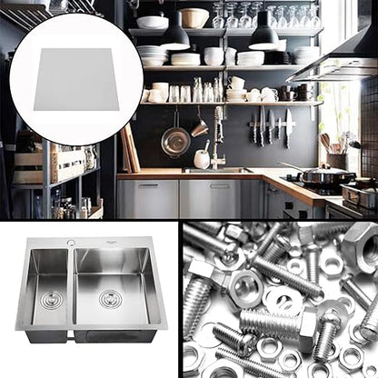 304 Stainless Steel Sheets Metal 12" x 12" x 1/32"(0.0315”) Inch 304 Stainless Steel Plates 20 Gauge(0.8MM) Stainless Steel Shim Stock Plates Metal Sheets for Crafting, Stovetop, Snow Frosted Surface
