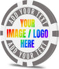 50 Custom Poker Chips, Personalized with Your own Logo, Photo or Text - 11.5g Casino Chips for Poker Gram, Tournaments, Business Card, Token