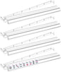 Mahjong Racks with Pushers Set of 4, Mahjong Tile Pushers and Racks, Acrylic Majiang Tile Holders Accessories (Clear)