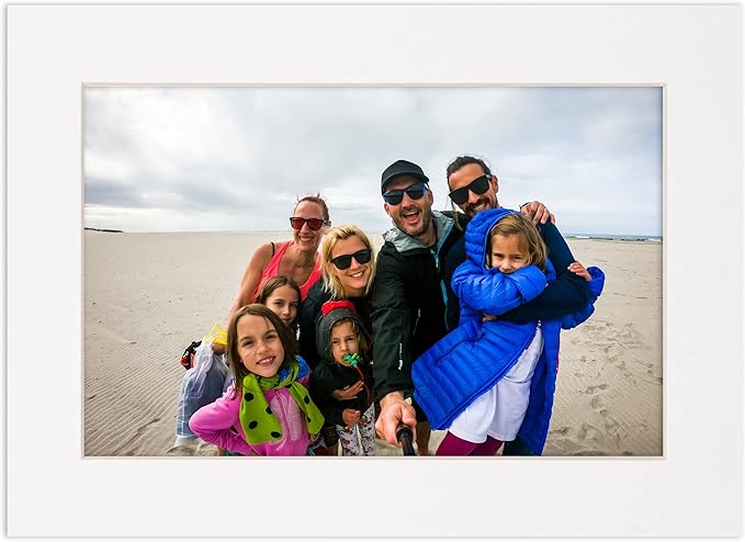 5x7 Mat for 8.5x11 Frame - Precut Mat Board Acid-Free White 5x7 Photo Matte Made to Fit a 8.5x11 Picture Frame, Premium Matboard for Family Photos, Show Kits, Art, Picture Framing, Pack of 10 Mats