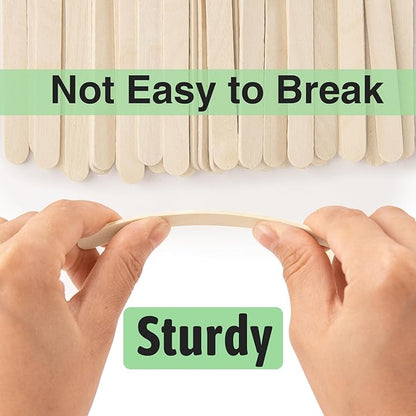 WISYOK 2400 Pcs Wooden Popsicle Sticks for Crafts, 4.5 Inch Wooden Craft Sticks, Lollipop Sticks, Treat Sticks Ice Cream Sticks for Creative Designs or DIY Craft, Home Art Projects