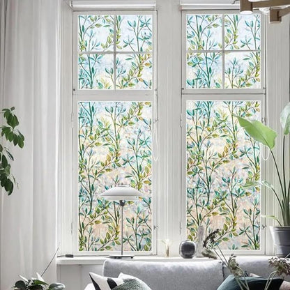 Finnez Window Privacy Film 3D Static Cling Window Film, No Glue Heat Control & 96% UV Blocking for Home Office, Decorative Frosted Glass Cover 23.6 Inch x 6.5 Feet