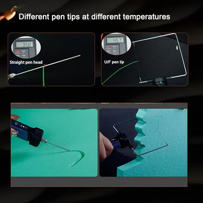 3 in 1 Hot Wire Foam Cutter Kit, Blue Foam Cutter Electric Foam Cutting Tool, Heated Foam Carving Knife Kit