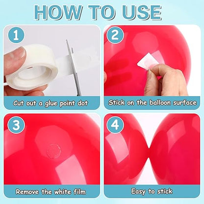 UPINS Glue Points Dots, 1500Pcs Balloon Glue Adhesive Dots Double Sided Removable Glue Tape Dots for Balloons Crafts Decoration, 15 mm
