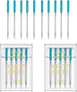 YICBOR Sewing Machine Needles, Universal Regular Point Flat Shank Sewing Needles HAX1 130/705H Compatible with Singer, Brother, Janome, Pfaff and Other Brand Sewing Machine (Blue Size 11-2pack)