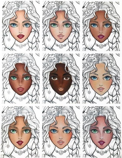 6 Colors Skin Tone Alcohol Markers Set, Skin, Wood, Earth Colors Dual Tips Art Markers Drawing Sketched Double Tipped for Adults Beginner Kids (Skin Tone)