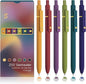 6 Pcs Color Pens for Journaling 0.5mm Fine Point Colored Gel Ink Pen, Smooth Writing Colorful Pens for Note Taking, Gift Set for Women & Men (6 Pcs Vintage Gold)