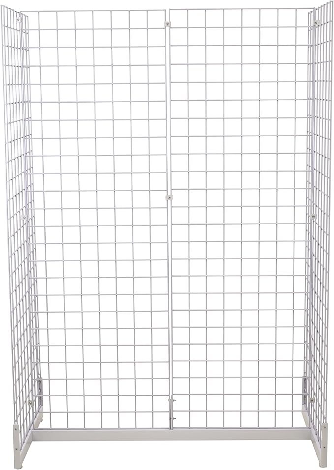 Gridwall Joining Clip Connectors for Grid Panels, Powder-Coated or Chrome Plated Steel (Quantity 10) (10, Chrome)