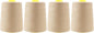 Mandala Crafts 4 Pack of Serger Threads Cones Spools - 20S/2 24000 Yards Polyester Natural Threads for Sergers Machine and Overlock Quilting Sewing Machine