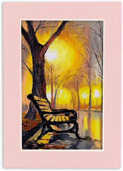 Poster Palooza Pack of Ten Acid Free 8x10 Mats Bevel Cut for 6x8 Photos - Pink Precut Matboards With Backing Boards and Self Seal Photo Mat Bags For Pictures, Photos, Framing - 4-ply Thickness