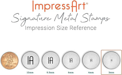 ImpressArt - Tri-Swirl Signature Metal Design Stamp, 3mm